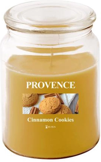 Αρωματικό κερί σε γυάλινο δοχείο Provence μπισκότα κανέλας 95 ώρες