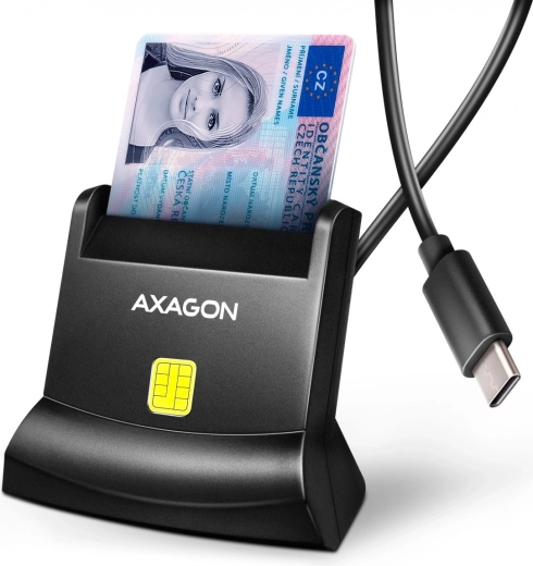 USB-C αναγνώστης έξυπνων καρτών και καρτών ταυτότητας Axagon StandReader
