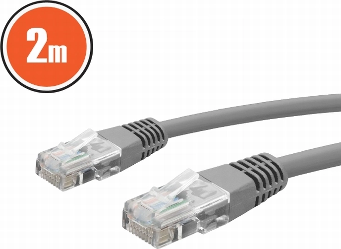 Καλώδιο δικτύου patch CAT5e UTP 2 m γκρι