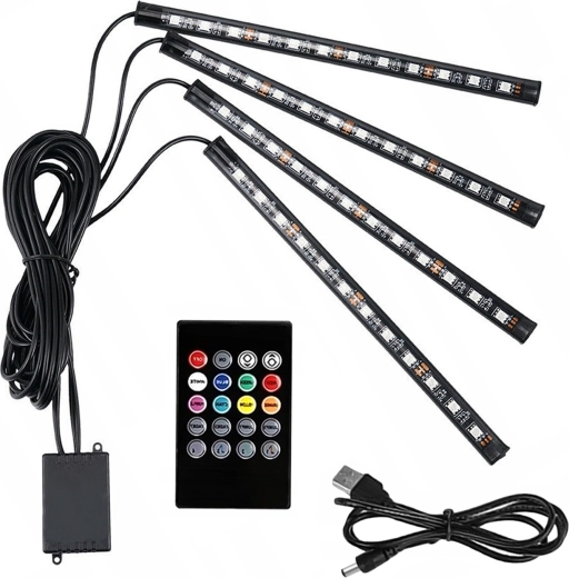 RGB LED φωτισμός εσωτερικού αυτοκινήτου με αισθητήρα ήχου
