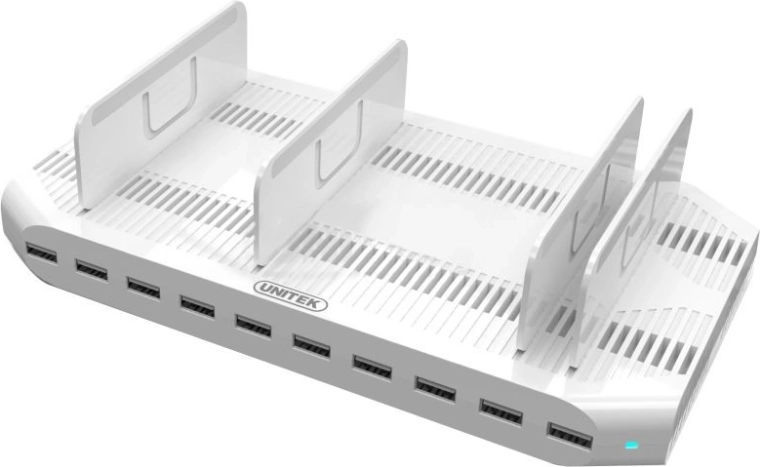 Σταθμός φόρτισης 10× USB 2,4 A, 96 W