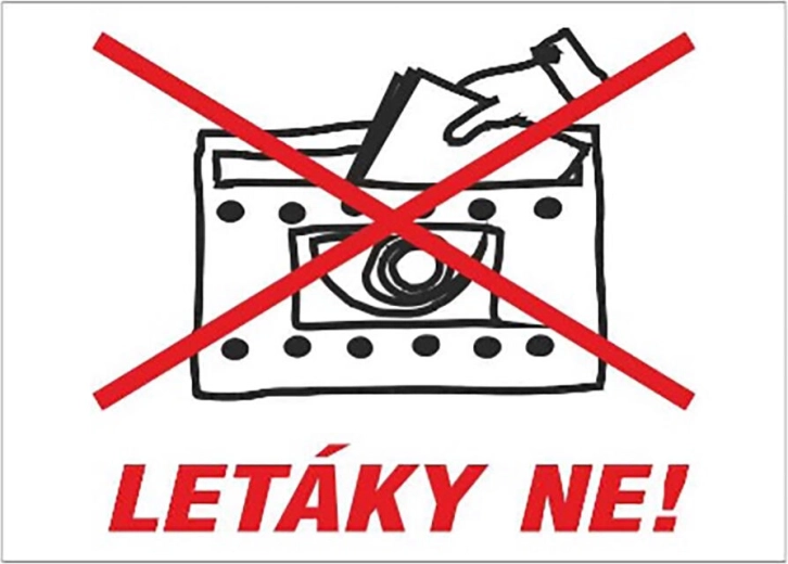 Αυτοκόλλητο για γραμματοκιβώτιο «Διαφημιστικά φυλλάδια όχι!» 70 × 50 mm