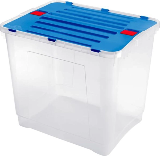 Heidrun κουτί αποθήκευσης Dragon 100 l, διαφανές με καπάκι (μείγμα χρωμάτων)