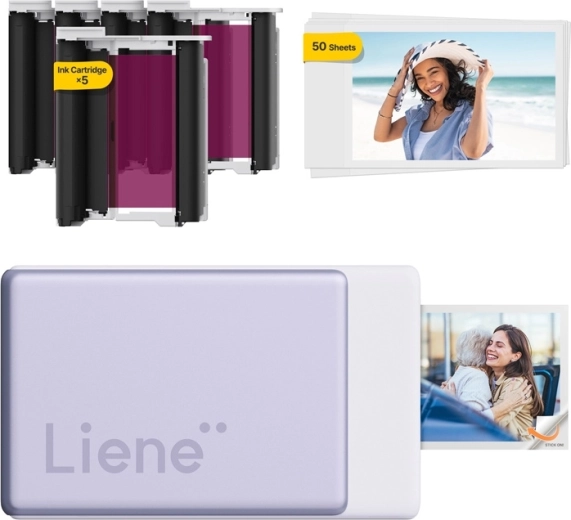 Liene Pearl N200 Pro φορητός φωτοεκτυπωτής 2×3" μωβ