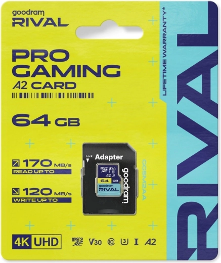 Goodram rival κάρτα microSD 64 GB uhs-i v30 u3 a2
