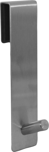 Ανοξείδωτη κρεμάστρα για πόρτα 6 × 20 cm, ασημί
