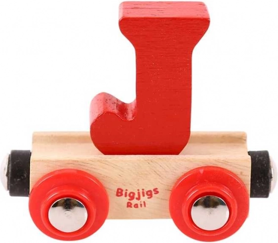 Bigjigs Rail βαγονάκι για ξύλινη σιδηροδρομική γραμμή – γράμμα J