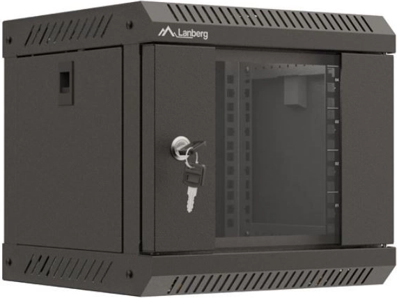 Επιτοίχιο ερμάριο εγκατάστασης Lanberg Rack WF11 10" 4U 300x300 μαύρο