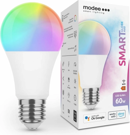 Modee LED Smart Tuya Wi‑Fi έξυπνη λάμπα A60 9,4 W E27 RGB 806 lm
