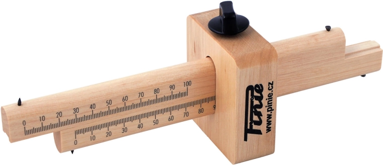 Διπλός ξύλινος ξυλουργικός χαράκτης (marking gauge)