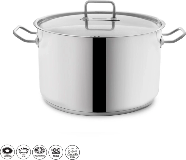 Ανοξείδωτη κατσαρόλα Stock 10 l με καπάκι