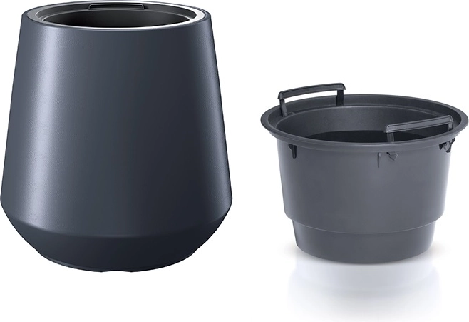Γλάστρα με εσωτερικό ένθετο ανθρακί 44 cm, 51 l