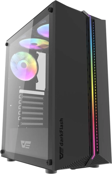 Κουτί υπολογιστή darkFlash DK151 ARGB με 3 ανεμιστήρες (μαύρο)