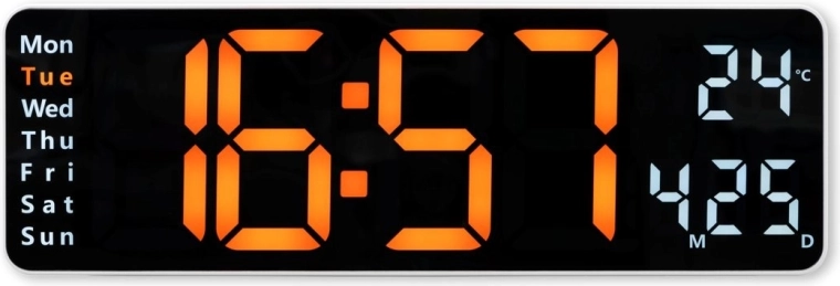 Ηλεκτρονικό ρολόι τοίχου Santa Cruz με οθόνη LED