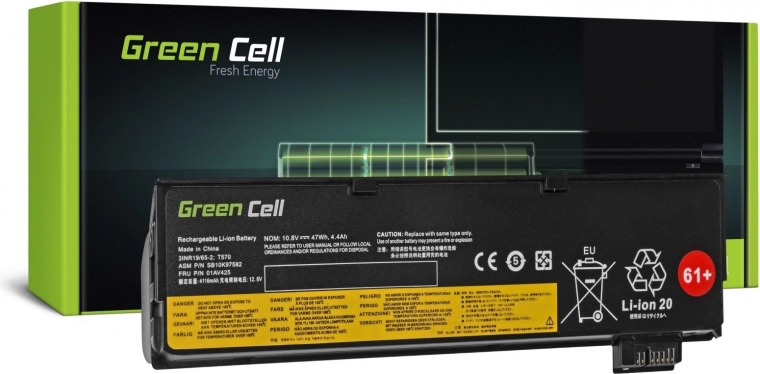 Μπαταρία για Lenovo ThinkPad T470/T570/P51s – Green Cell 11,1 V 4,4 Ah