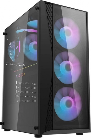 Κουτί υπολογιστή DarkFlash DK352 Plus, μαύρο, με 4 ανεμιστήρες ARGB