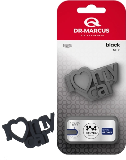 Dr. Marcus City I Love My Car Black αποσμητικό χώρου αυτοκινήτου
