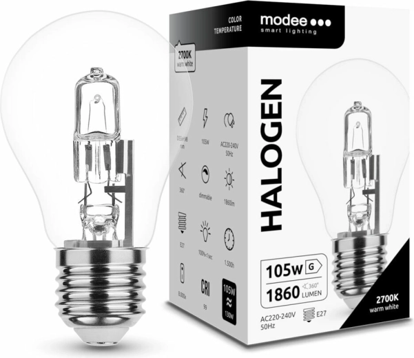 Αλογονική λάμπα Modee Classic A55 105 W E27, 1860 lm, θερμό λευκό, με δυνατότητα ντίμερ