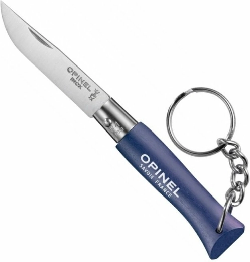 Opinel N°04 μπρελόκ – σκούρο μπλε πτυσσόμενο σουγιάς 5 cm, ξύλο οξιάς