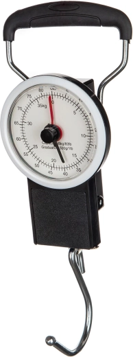 Ταξιδιωτική κρεμαστή μηχανική ζυγαριά 38 kg με μεζούρα