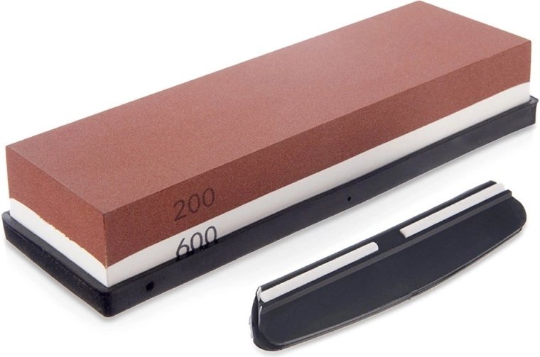 Διπλής όψης ακονόπετρα για μαχαίρια 18,5 × 6 × 3 cm με κλιπ οδηγό
