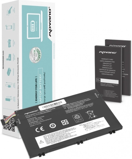 Μπαταρία Movano 01AV445 για Lenovo ThinkPad E14, E15, E480, E580 και E590, 4100 mAh