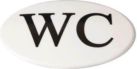 Πινακιδάκι πόρτας WC – λευκό πλαστικό