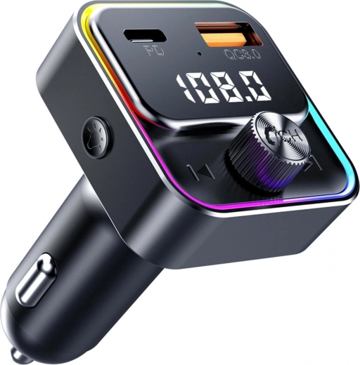 FM Bluetooth πομπός για αυτοκίνητο SWM 3000 με USB-A και USB-C, PD και QC 3.0, φωνητικός έλεγχος - 1 τεμάχιο