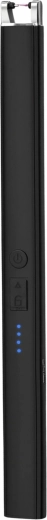 Πλασματικός USB αναπτήρας – μαύρος, χωρίς φλόγα και ανθεκτικός στον άνεμο
