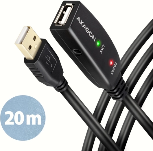 Axagon USB 2.0 Ενεργό Καλώδιο Προέκτασης 20m