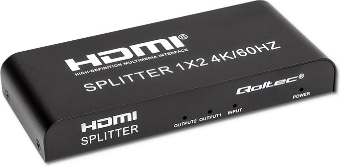 Ενεργός HDMI splitter 1x2 4K/60 Hz QOLTEC