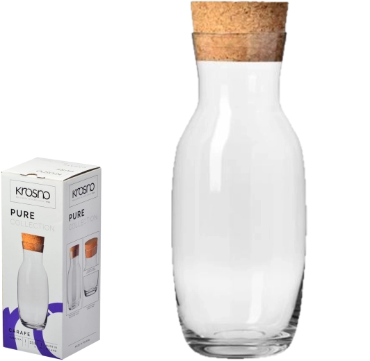 Καράφα με φυσικό φελλό Pure 1 l Krosno