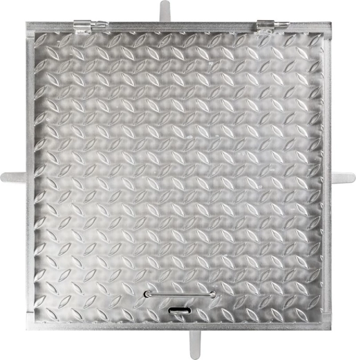 Κάλυμμα λαμαρίνας 500 × 500 mm, γαλβανιζέ, φέρουσα ικανότητα 150 kg