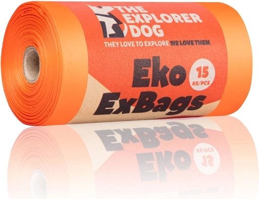 Explorer Dog οικολογικές σακούλες για περιττώματα σκύλου – 15 τεμ. σε ρολό