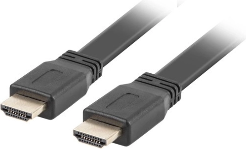 Επίπεδο καλώδιο HDMI 2.0 1,8 m μαύρο 4K 60 Hz από καθαρό χαλκό