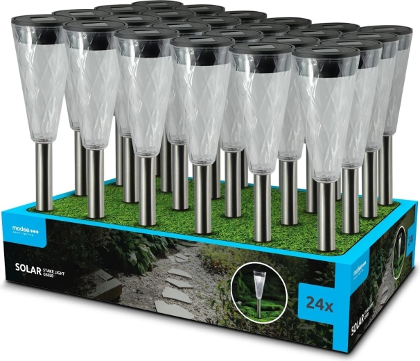 Ηλιακή κηπουρική LED λάμπα εδάφους Modee GS020 35 cm ψυχρό λευκό