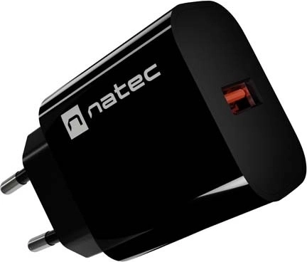 Natec Ribera φορτιστής πρίζας 1× USB-A 18 W μαύρος
