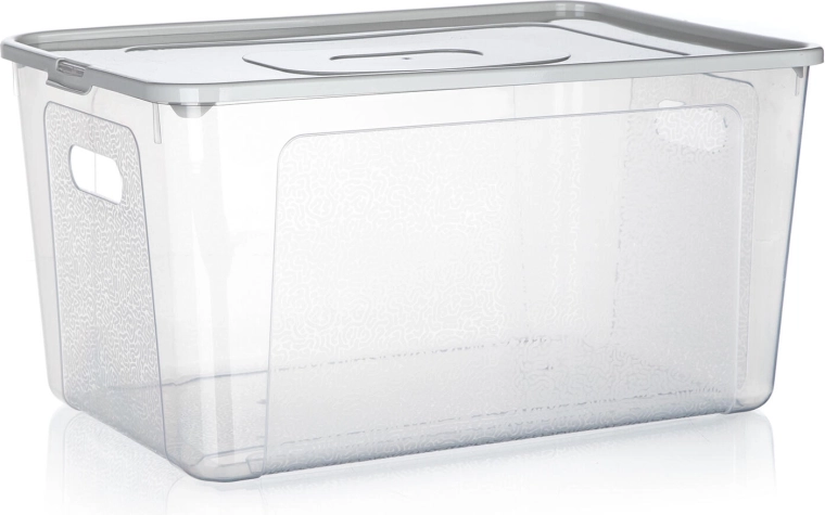 Αποθηκευτικό κουτί με καπάκι 17 l MULTIBOX – διάφανο πλαστικό