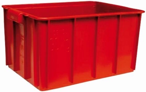 Κιβώτιο μεταφοράς για κρέας 60 × 40 × 30 cm, πλαστικό HDPE, συμπαγή τοιχώματα, ωφέλιμο φορτίο 30 kg