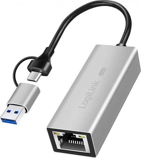 Προσαρμογέας USB‑A/USB‑C σε Ethernet 2,5G, γκρι