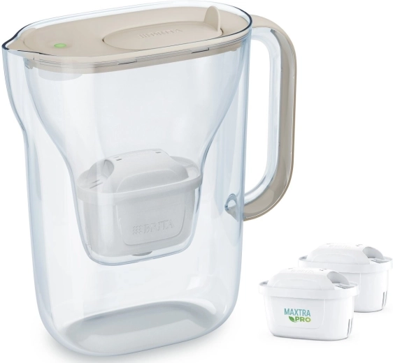 Κανάτα φιλτραρίσματος Style Essential 2,4 l, αμμώδες χρώμα + 2 ανταλλακτικά φίλτρα