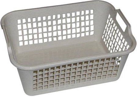 Πλαστικό καλαθάκι με χερούλια 32 × 24 × 13 cm, με πλέγμα, μιξ χρωμάτων