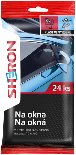 Υγρά μαντηλάκια για γυαλί SHERON 24 τεμ.