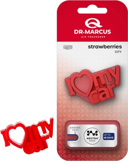 Dr. Marcus City I Love My Car φράουλες – αποσμητικό χώρου αυτοκινήτου