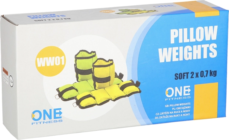 Βάρη για καρπούς και αστραγάλους ONE FITNESS 2 × 0,7 kg – κίτρινα