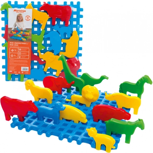 Marioinex Mini Zoo ζωάκια – κατασκευαστικό σετ waffle 14 τεμαχίων