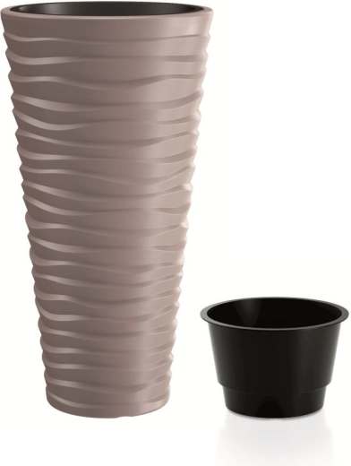 Γλάστρα Prosperplast Sand Slim mocca 54 l