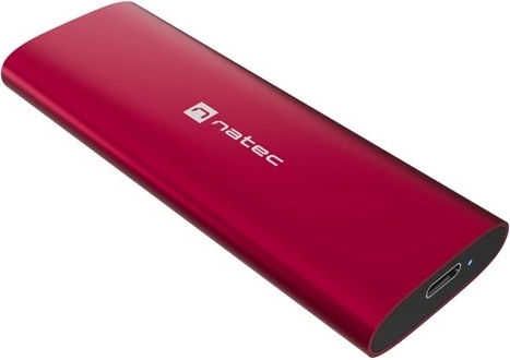 Natec rhino m.2 nvme lite εξωτερική αλουμινένια θήκη για ssd, ruby red