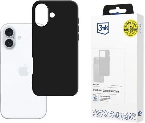 Matt Case για iPhone 16 6,1 μαύρη