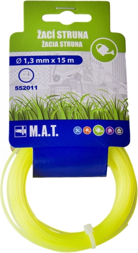 Νάιλον μεσινέζα κοπής 1,3 mm, στρογγυλή, 15 m, κίτρινη